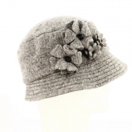 Toque Laine Fleur Marron - Traclet