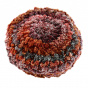 Burgundy Acrylic Knit Newsboy Cap - Traclet