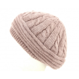 Baroni Angora & Beige Wool Beret - Traclet