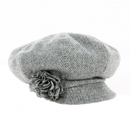 Casquette Gavroche Laine Fleur - Traclet