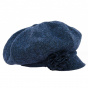 Wool Newsboy Cap with Flower - Traclet