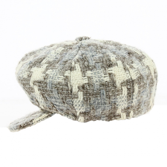 Cream Wool Newsboy Cap - Traclet Cream Wool Newsboy Cap - Traclet