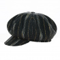 Gavroche Black & Brown Striped Cap - Traclet
