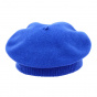 Royal Blue Merino Wool Child Beret - Traclet