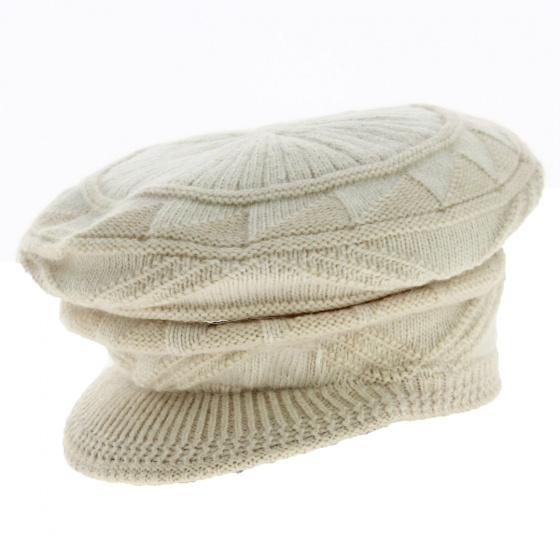 Beige wool gavroche cap - Traclet