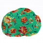 Romaine Cotton Green Flowered Child Beret - Traclet