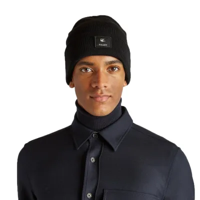 Black Merino Wool Boreal Beanie - Tilley Reference: 18514 | Traclet Hat Shop