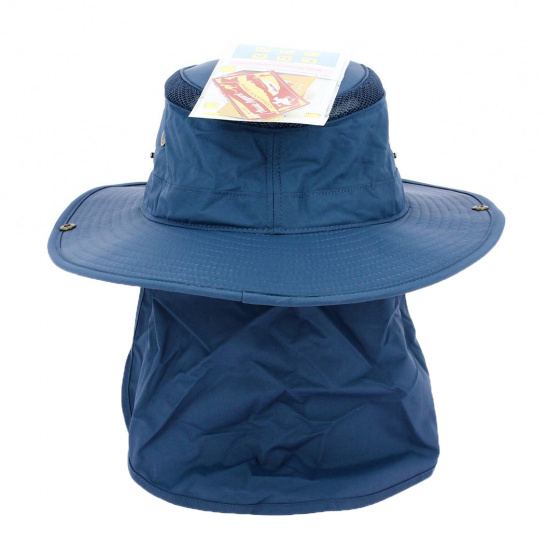 Navy Bermuda Hat with Neck Cover - Traclet