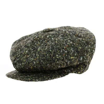Green Wool Tweed Irish Cap - City Sport Reference: 3789 | Chapellerie Traclet