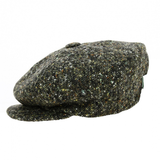 Khaki Wool Tweed Irish Cap - City Sport