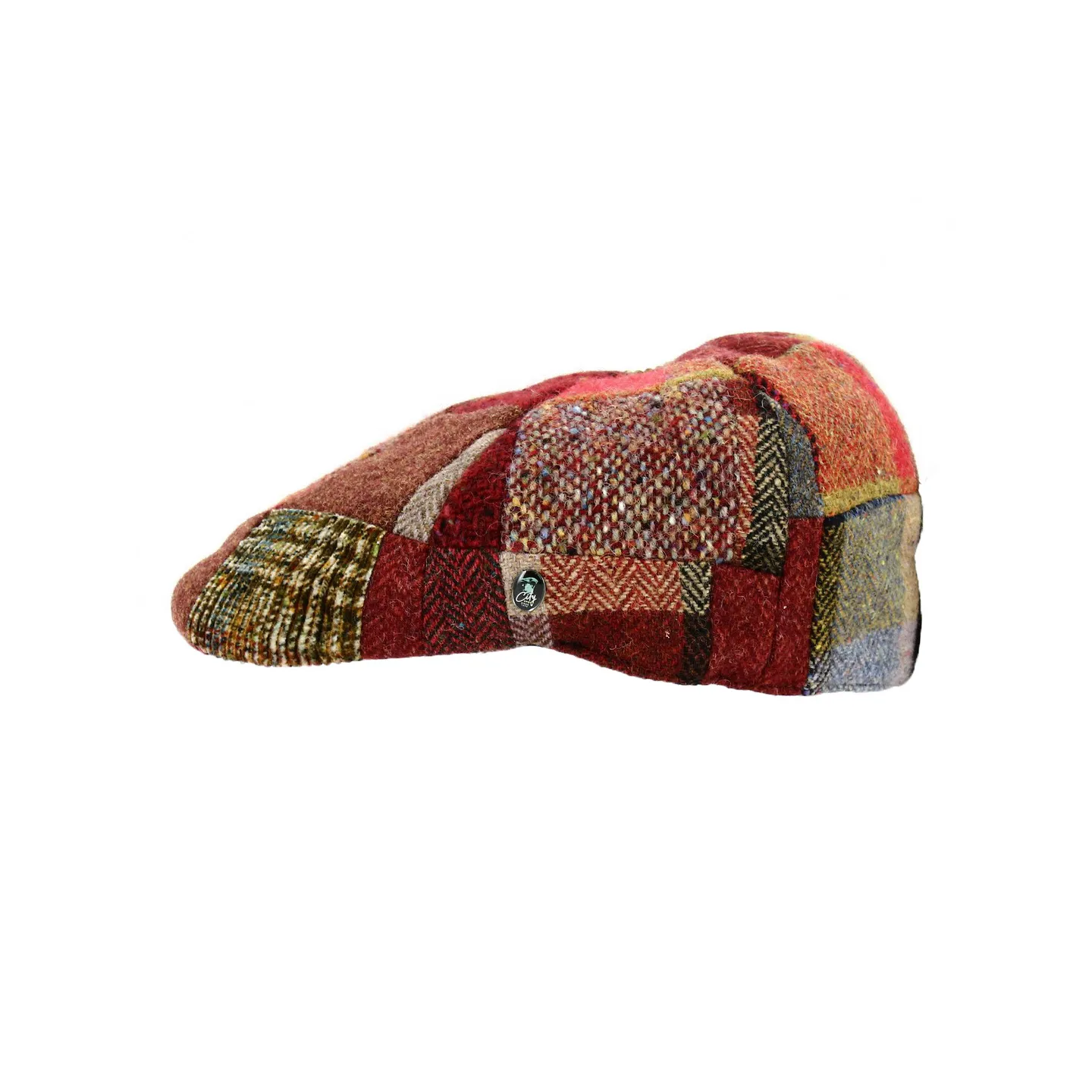 Casquette Bombée Laine Patchwork Bordeaux - City Sport Reference : 18520 | Chapellerie Traclet