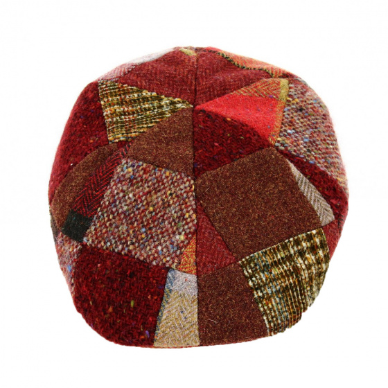 Casquette Bombée Laine Patchwork Bordeaux - City Sport