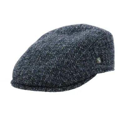 Blue Wool Relaxed Flat Cap - City Sport Reference: 18521 | Chapellerie Traclet