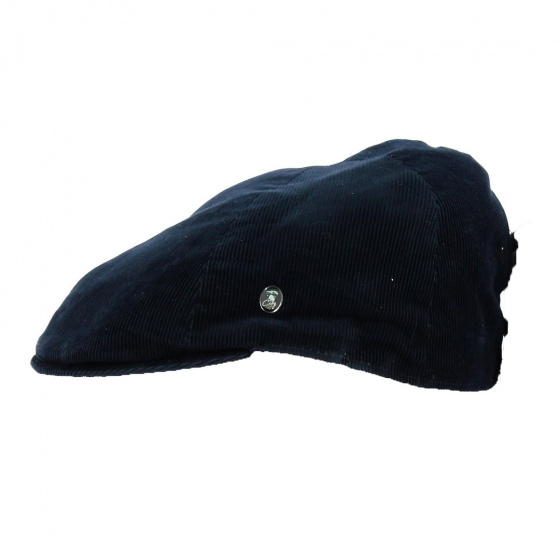 Navy Blue Velvet Rounded Cap - City Sport