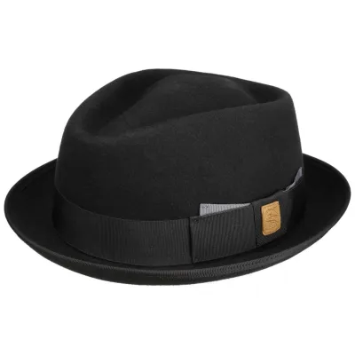 Chapeau Porkpie Diamond Card Noir - Stetson x Feebles Référence : 18532 | Chapellerie Traclet