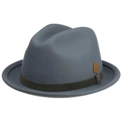 Chapeau Trilby Feutre Laine Bleu ciel - Stetson Reference : 18533 | Chapellerie Traclet