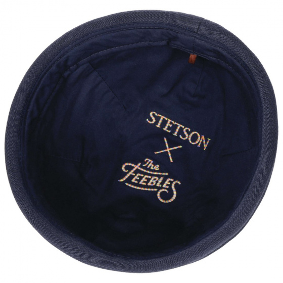 Navy Cotton Peyron Docker Beanie - Stetson