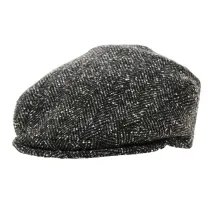 Casquette Plate Chevrons Noir - Traclet Reference : 18537 | Chapellerie Traclet