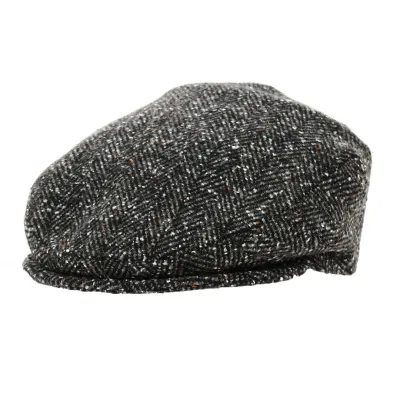 Black Chevron Flat Cap - Traclet Reference: 18537 | Traclet Hat Shop