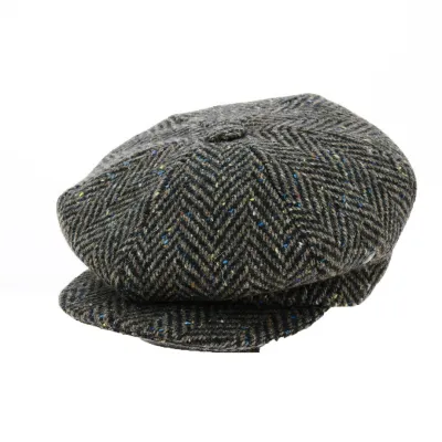Relax Herringbone Irish Cap Brown Wool - City Sport