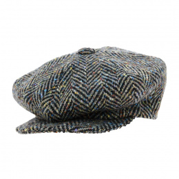 Gray Wool Herringbone Relaxed Irish Cap - City Sport