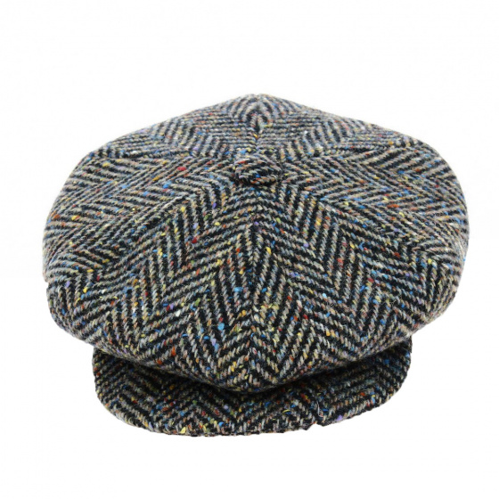 Gray Wool Herringbone Relaxed Irish Cap - City Sport