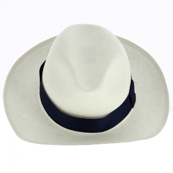 Chapeau Panama Moden Ruban Marine - Traclet