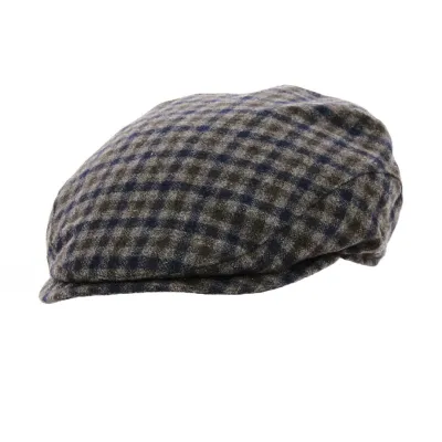 Grey Plaid Flat Cap - Traclet Reference: 18551 | Traclet Hat Shop