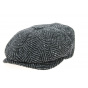 8-Panel Herringbone Grey Cap - Traclet