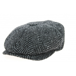 8-Panel Herringbone Grey Cap - Traclet