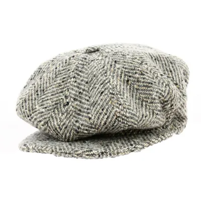 Casquette 8 Côtes à Chevrons Gris clair - Traclet Reference : 18552 | Chapellerie Traclet