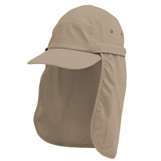 Taupe Recycled Nylon Neck Flap Cap UPF50+ - Tilley