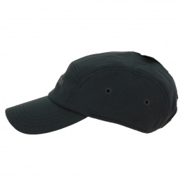 The Peace 5 Panel Strapback Cap Black Polyester - Coal