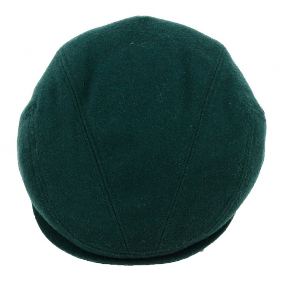 Casquette plate verte Laine Cache-oreilles - Traclet