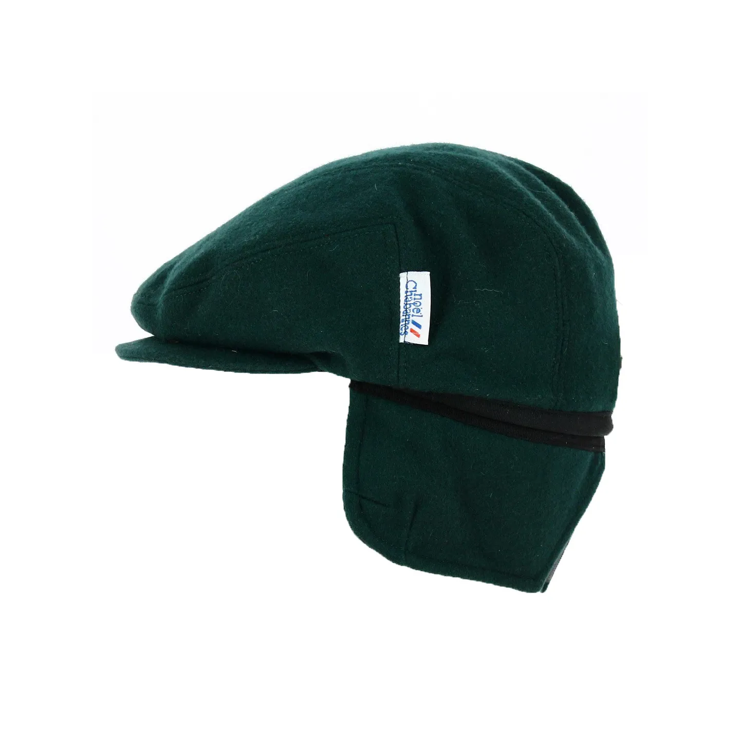 Casquette plate verte Laine Cache-oreilles - Traclet Reference : 18556 | Chapellerie Traclet