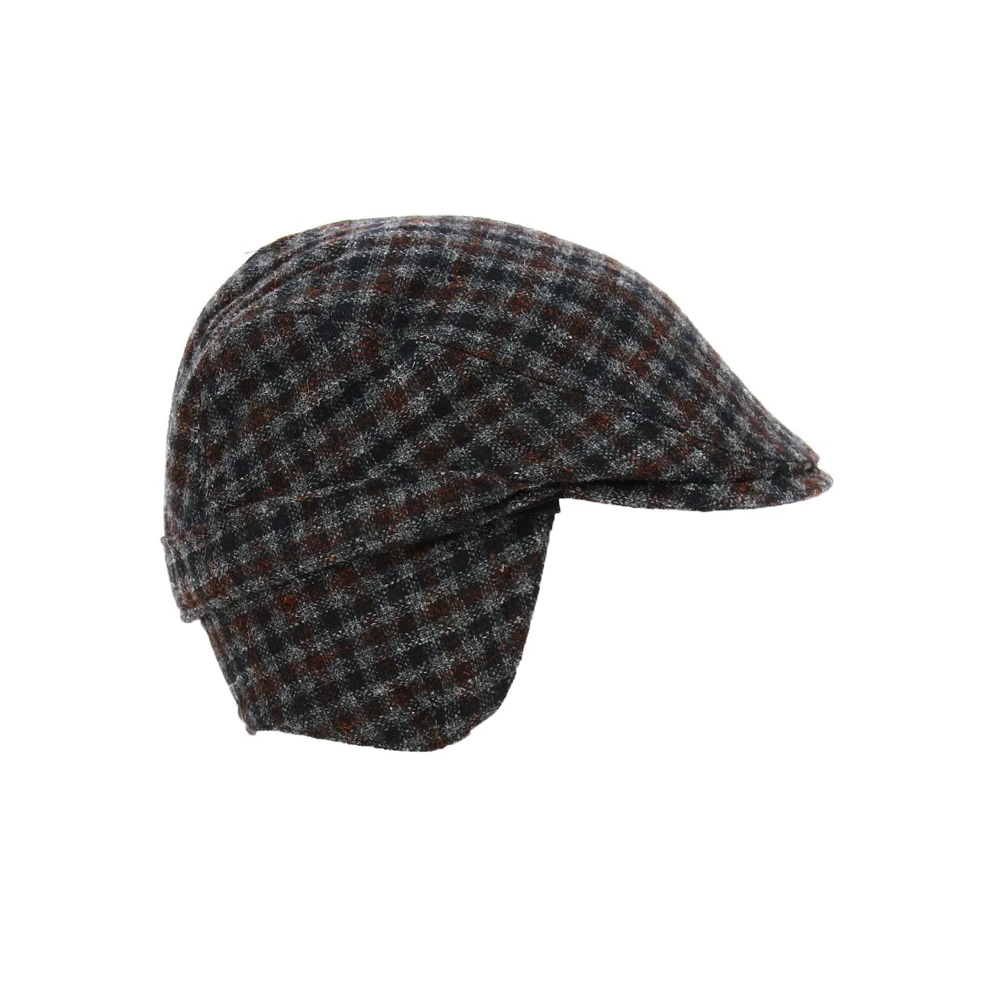 Casquette Cache-Oreilles Carreaux Laine - Traclet Reference : 18562 | Chapellerie Traclet