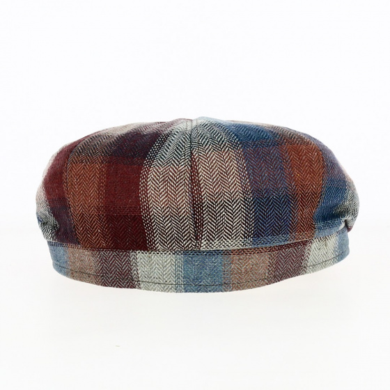 Casquette Gavroche Montréal Carreaux Soie - Traclet Casquette Gavroche Montréal Carreaux Soie - Traclet