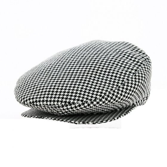 Kids' Grey Houndstooth Flat Cap - Traclet