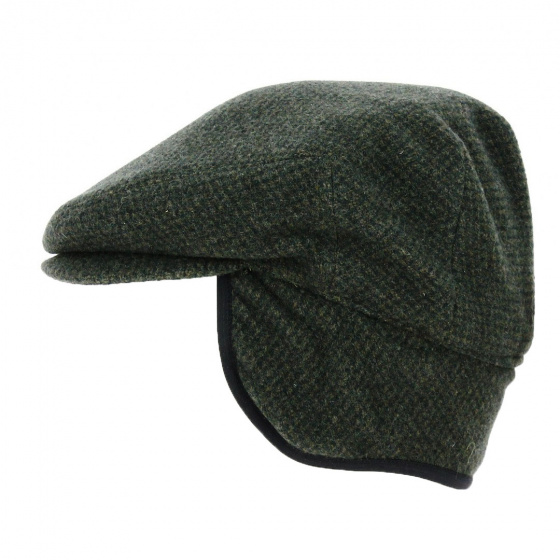 Kids Green Wool Ear Flap Cap - Traclet