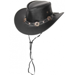 Chapeau Australien Concho Noir- SCIPPIS - Traclet