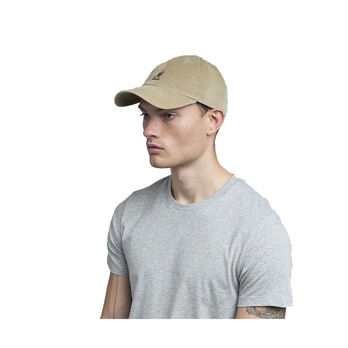 Beige Cotton Cord Strapback Cap - Kangol Reference: 13713 | Chapellerie Traclet