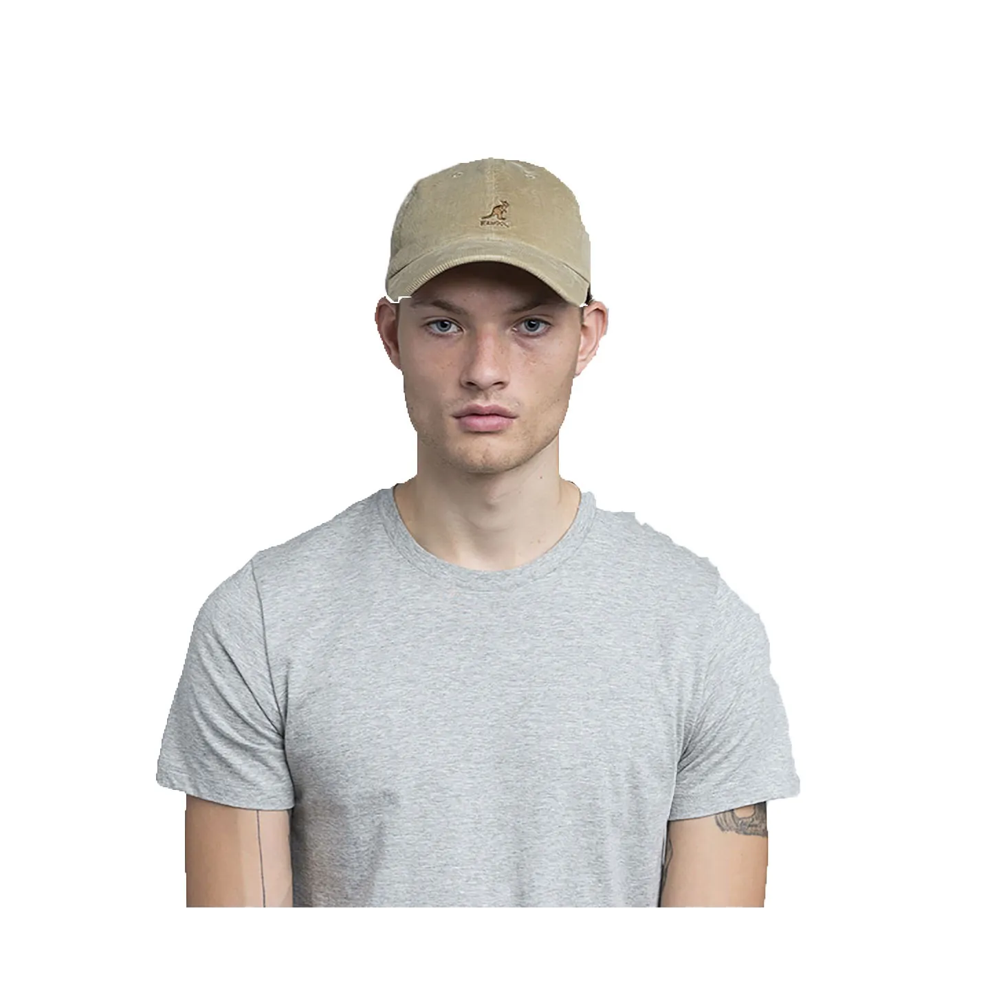 Beige Cotton Cord Strapback Cap - Kangol Reference: 13713 | Chapellerie Traclet