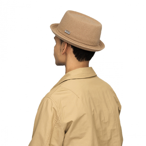 Porkpie Hat Wool Mowbray Camel- Kangol