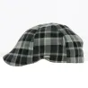 Black Checkered Duck Bill Riley Cap - Keyone Reference: 1491 | Traclet Hat Shop