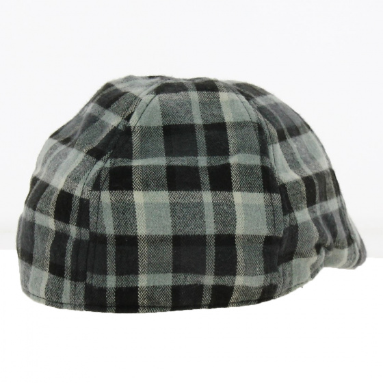Casquette Riley bec de canard à carreaux Noire - Keyone