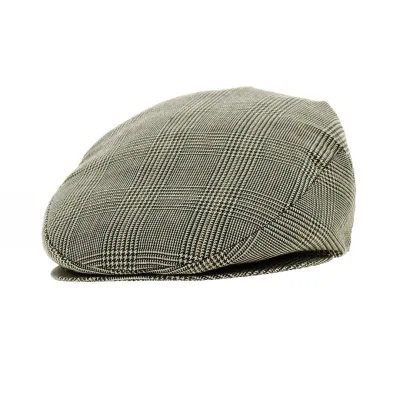 Casquette Plate Carreaux Beige - Traclet Reference : 18597 | Chapellerie Traclet