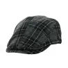 Black Checkered Duck Bill Pamplona Cap - Keyone Reference: 18598 | Traclet Hat Shop