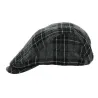 Black Checkered Duck Bill Pamplona Cap - Keyone Reference: 18598 | Traclet Hat Shop