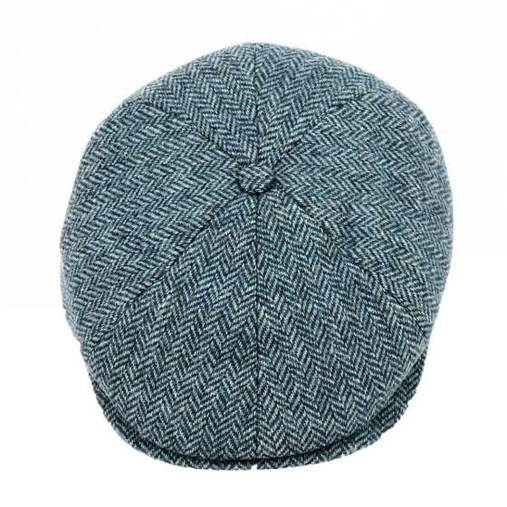 Arnold Herringbone Blue Wool Cap - City Sport