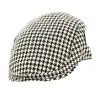 Brown Houndstooth Flat Cap - Traclet Reference: 18606 | Traclet Hat Shop